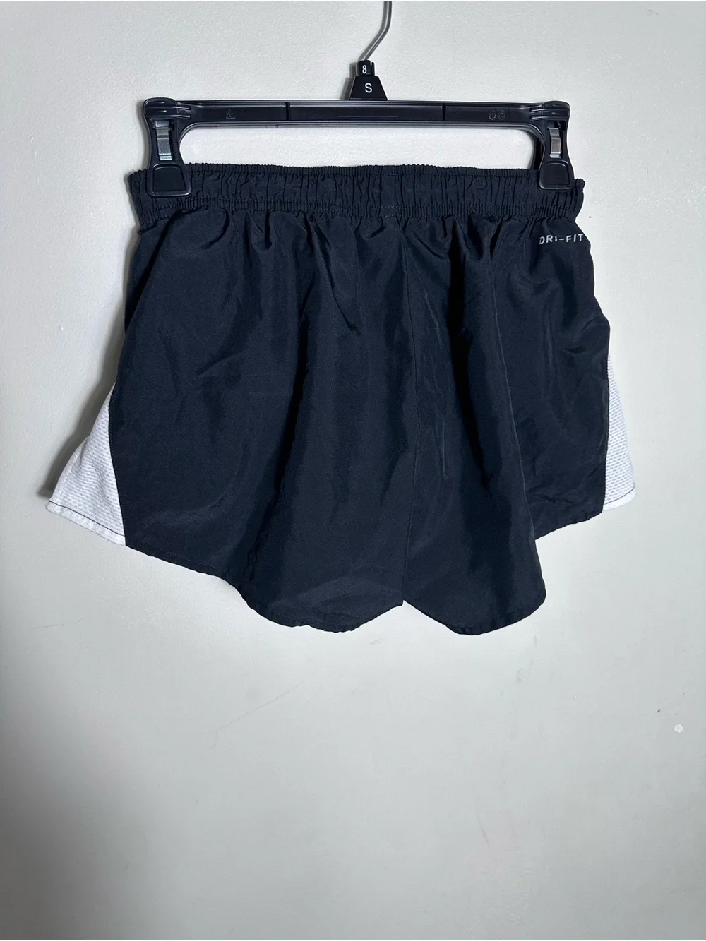 Nike Black Athletic Shorts with White Drawstring